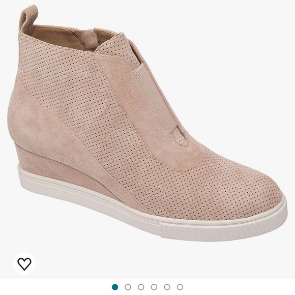 Linea Paolo Suede Platform Wedge Sneakers, Size 7 New - Picture 2 of 15